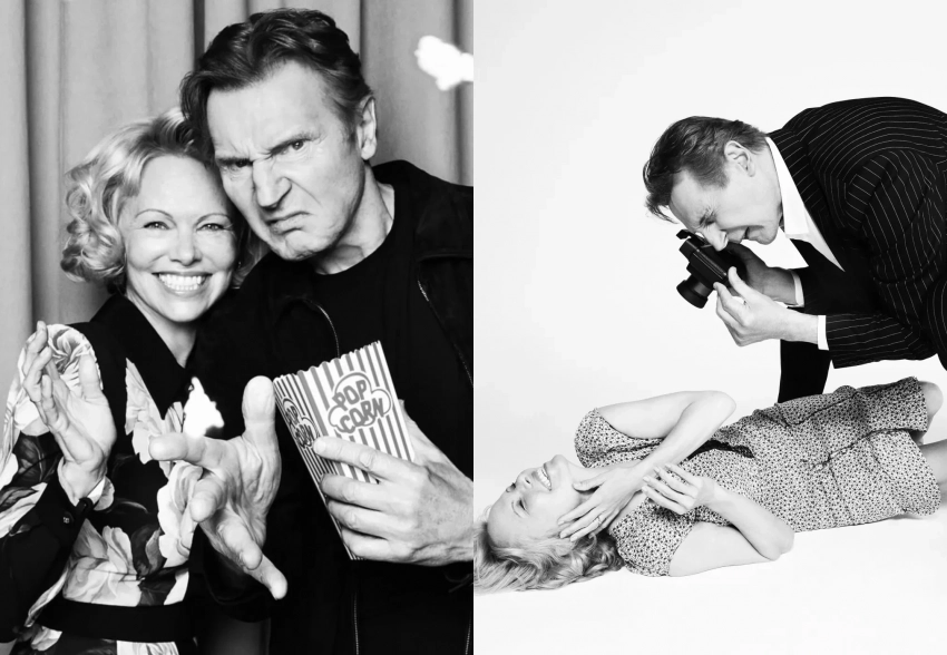 "Пара, которую мы заслуживаем". Памела Андерсон и Лиам Нисон снялись в совместной фотосессии на фоне слухов об их романе