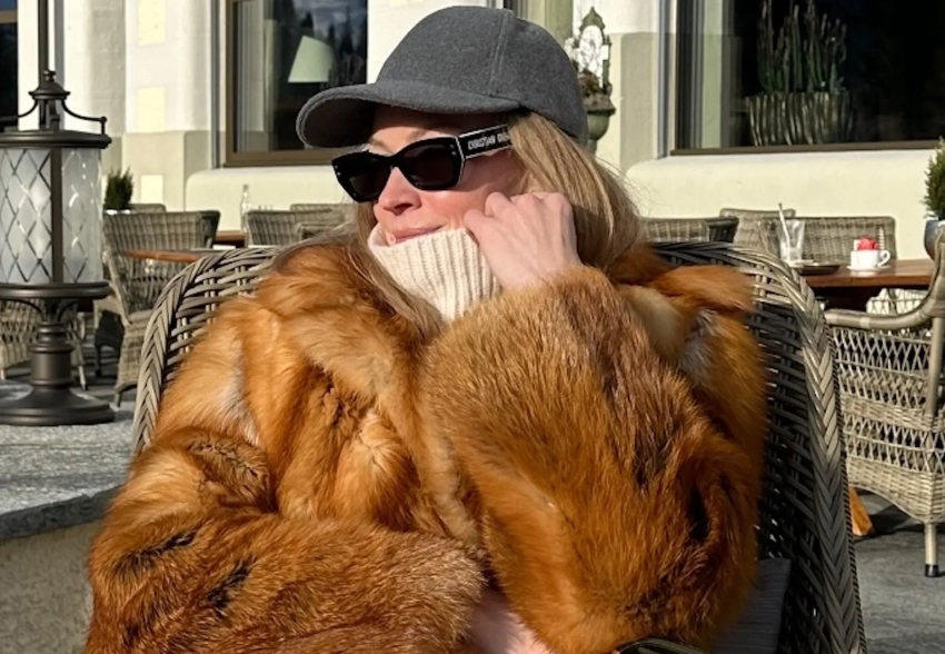 Шуба, блёстки и лыжи: Светлана Ходченкова празднует день рождения в Альпах