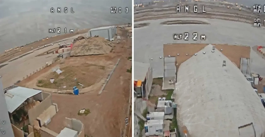 Появились кадры поиска цели и удара FPV-дрона по базе США в Ираке